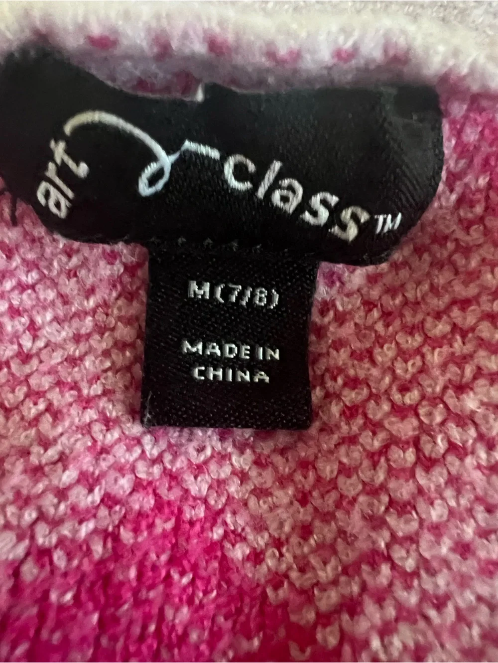 Target Art Class Lavender Cardigan Sweater with Pink Hearts